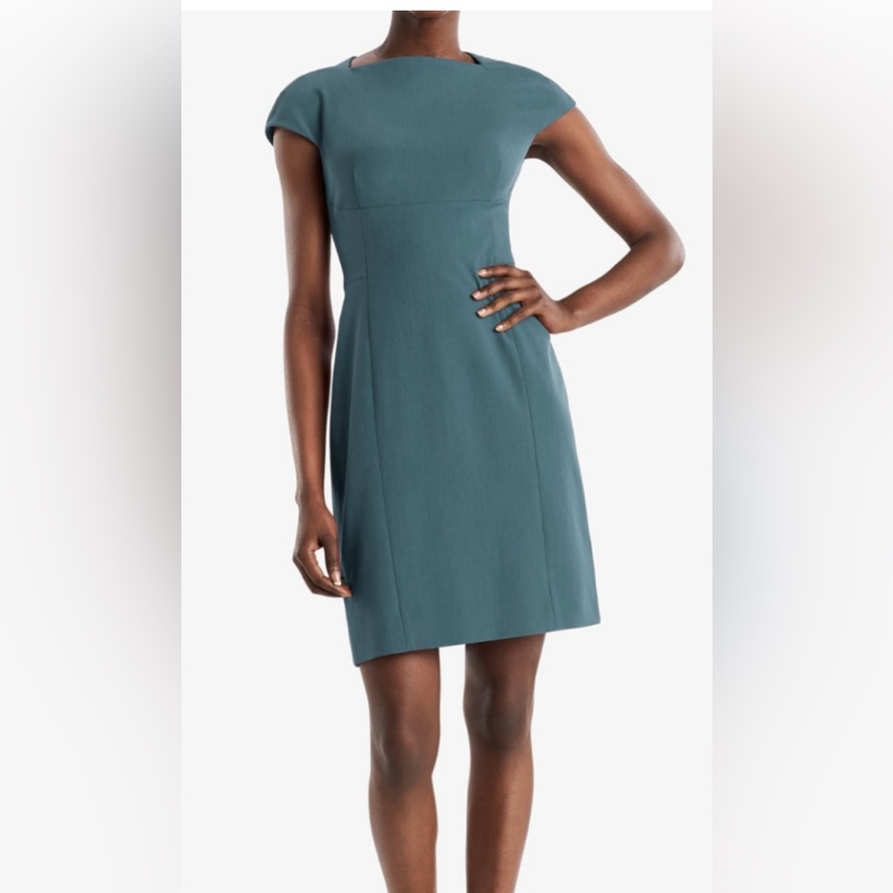 MM LAFLEUR New York Size 4 The Ashley Dress Teal Blue Green